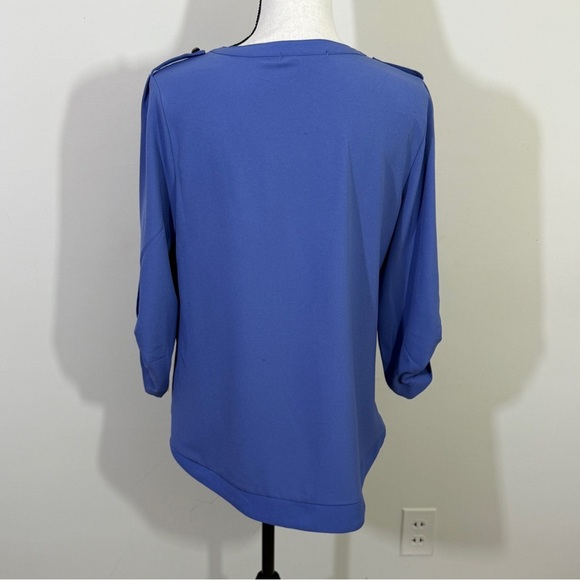 41 Hawthorn Royal Blue Button-Up Blouse sz m - Picture 6 of 12